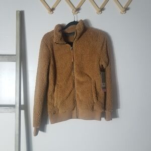 NWT FREE COUNTRY WOMEN'S SHERPA CARMEL BROWN JACKET SIZE SMALL